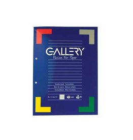 Gallery Gallery cursusblok, ft A4, 80 g/m², 2-gaatsperforatie, commercieel geruit, 100 vel