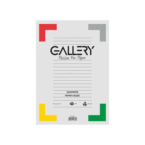 Gallery Gallery kalkpapier, ft 29,7 x 42 cm (A3), blok van 20 vel