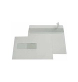 Gallery Gallery enveloppen ft 156 x 220 mm, venster links, stripsluiting, binnenzijde grijs, 500 stuks