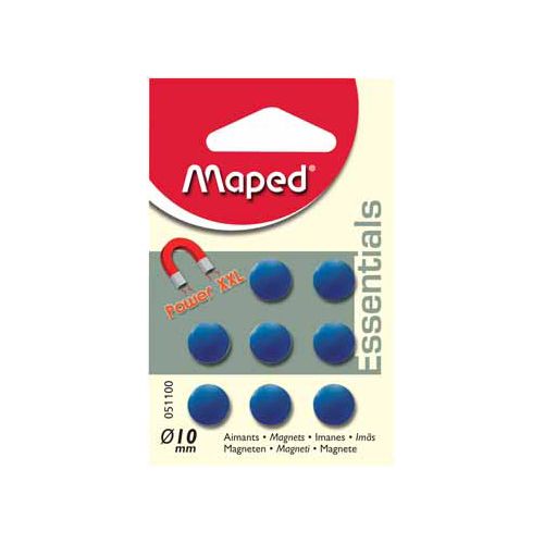 Maped Office Maped magneten, 10 mm, geassorteerde kleuren, blister van 8 stuks