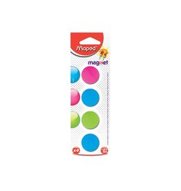 Maped Office Maped magneten, 27 mm, geassorteerde kleuren, blister van 4 stuks