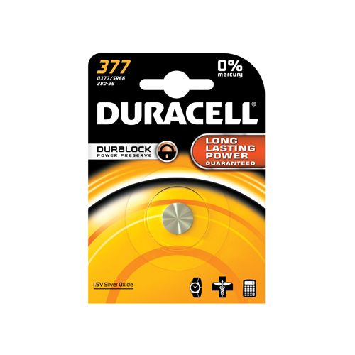 Duracell Duracell knoopcel Duralock 377, op blister