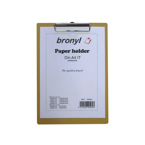 Bronyl Klemplaat voor ft A4 (23 x 33 cm)