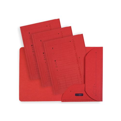Elba OXFORD Ultimate dossiermap, formaat A4, uit karton, met 2 kleppen, pak van 25 stuks, rood