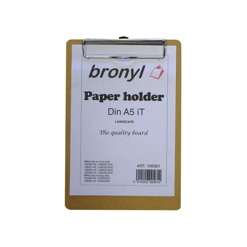 Bronyl Klemplaat voor ft A5 (16 x 25 cm)