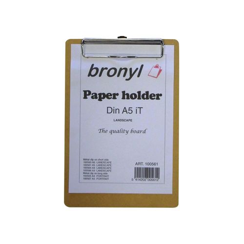 Bronyl Klemplaat voor ft A5 (16 x 25 cm)