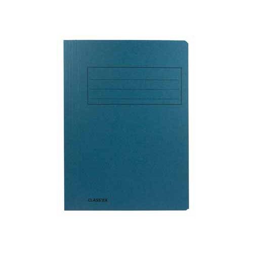 Class'ex dossiermap, 3 kleppen ft 23,7 x 34,7 cm (voor ft folio), blauw