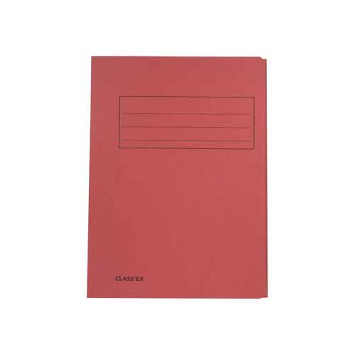 Class'ex dossiermap, 3 kleppen ft 23,7 x 34,7 cm (voor ft folio), kers