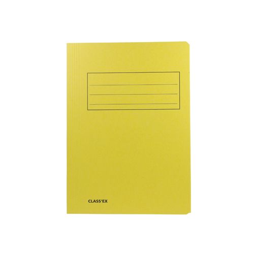 Class'ex dossiermap, 3 kleppen ft 23,7 x 34,7 cm (voor ft folio), geel