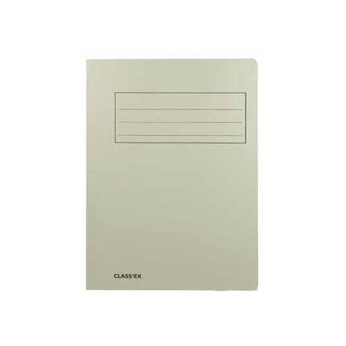 Class'ex dossiermap, 3 kleppen ft 23,7 x 34,7 cm (voor ft folio), grijs