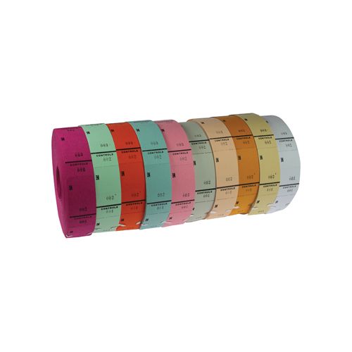 Merkloos Ticketrollen geassorteerde kleuren