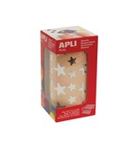 Apli Kids Apli Kids stickers op rol, ster, 2360 stuks, metallic zilver