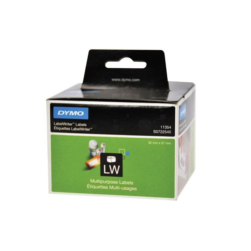 Dymo Dymo etiketten LabelWriter ft 57 x 32 mm, verwijderbaar, wit, 1000 etiketten