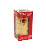 Apli Kids Apli Kids stickers op rol, cirkel diameter 20 mm, 1770 stuks, metallic goud