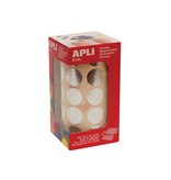 Apli Kids Apli Kids stickers op rol cirkel 20mm 1770st metallic zilver