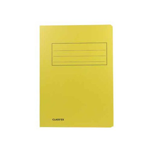 Class'ex dossiermap, 3 kleppen ft 23,7 x 32 cm (voor ft A4), geel