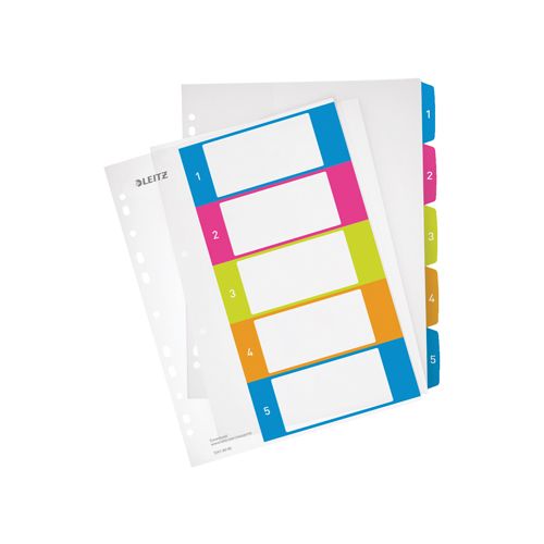 Leitz Leitz WOW printbare index, 5 tabs