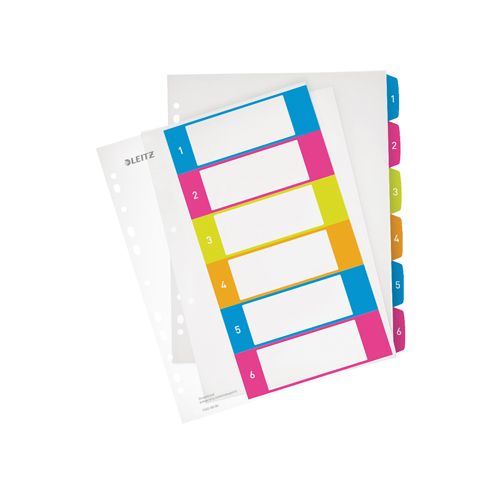 Leitz Leitz WOW printbare index, 6 tabs