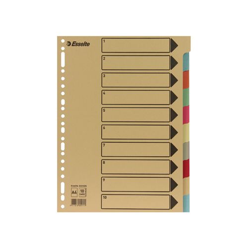 Esselte Esselte tabbladen 10 tabs, karton van 275 g/m²