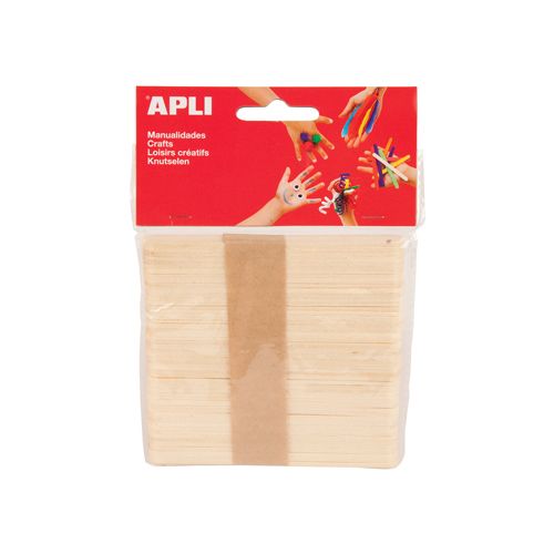 Apli Apli houten sticks, blister met 50 stuks
