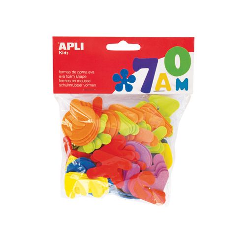 Apli Kids Apli Kids schuimrubber letters, blister met 104st in assorti