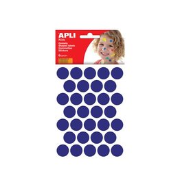 Apli Kids Apli Kids stickers, cirkel 20mm, blister met 180st, blauw