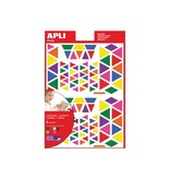 Apli Kids Apli Kids verwijderbare stickers driehoek 720st en groottes