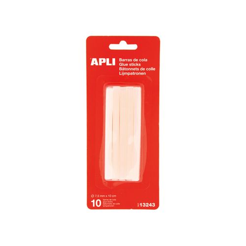 Apli Apli transparante lijmpatronen 7,5 mm, blister met 10 stuks