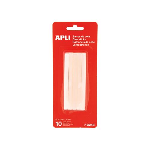 Apli Kids Apli transparante lijmpatronen 7,5 mm, blister met 10 stuks