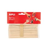 Apli Kids Apli jumbo houten sticks, blister met 40 stuks