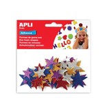 Apli Kids Apli Kids zelfklevende glitter sterren, blister met 50 stuks