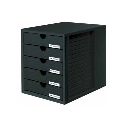 Han Han ladenblok met gesloten laden, zwart