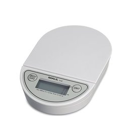 Maul MAUL postweegschaal Oval, weegt tot 2 kg, gewichtsinterval van 1 gram, incl. batterij, wit