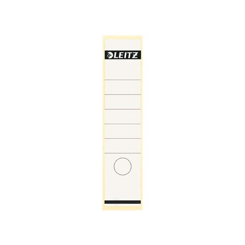 Leitz Leitz rugetiketten, zelfklevend, ft 6,1 x 28,5 cm, pak van 10 stuks, wit
