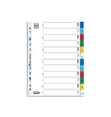 Elba OXFORD tabbladen, formaat A4, uit gekleurde PP, 11-gaatsperforatie, set 1-12