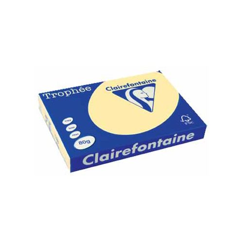 Clairefontaine Papier Clairefontaine Trophée Pastel A3, 80 g, 500 vel, kanariegeel