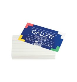 Gallery Gallery witte systeemkaarten, ft 7,5 x 12,5 cm, gelijnd, pak van 100 stuks