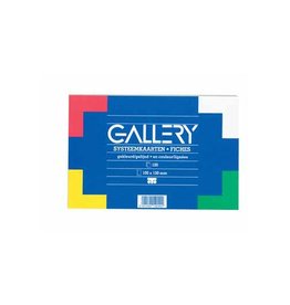 Gallery Gallery gekleurde systeemkaarten, ft 10 x 15 cm, gelijnd, pak van 120 stuks