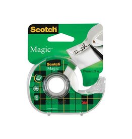 Scotch Scotch plakband Magic  Tape ft 19 mm x 25 m, blister met dispenser en 1 rolletje