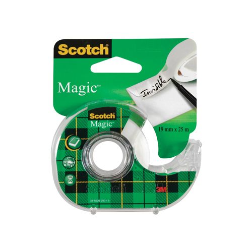 Scotch Scotch plakband Magic  Tape ft 19 mm x 25 m, blister met dispenser en 1 rolletje