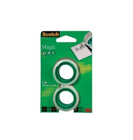 Scotch Scotch plakband Magic Tape, 19mmx7,5 m, 2 rolletjes