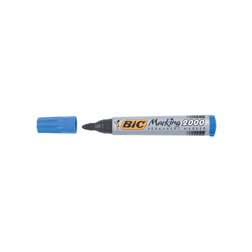 Bic Bic permanent marker 2000-2300 blauw, schrijfbreedte 1,7 mm, ronde punt