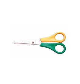 Bouhon Bouhon schaar, ft 14 cm, links, ronde punt, RVS, geel/groen