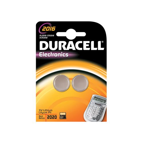 Duracell Duracell knoopcel Electronics CR2016, blister van 2 stuks