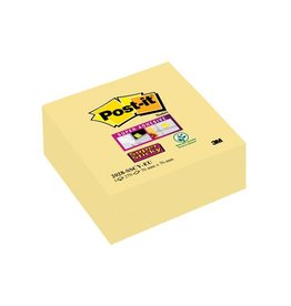 Post-It Super Sticky Post-it Super Sticky notes kubus, 270 vel, ft 76 x 76 mm, geel