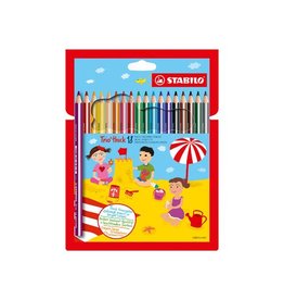 Stabilo STABILO Trio thick kleurpotlood, etui van 18 stuks in geassorteerde kleuren