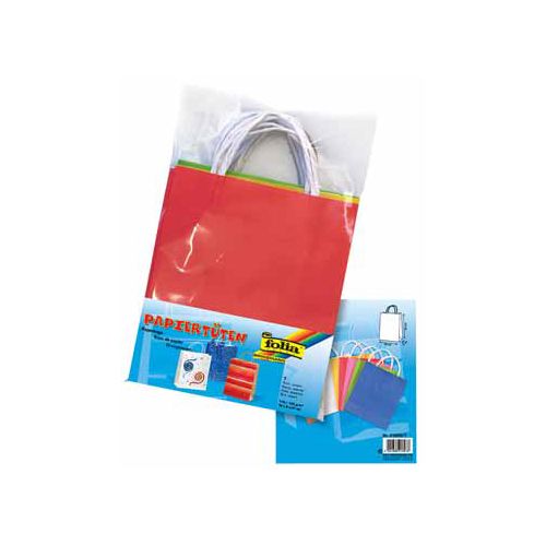 Folia Folia papieren kraft zak, 110-125 g/m², geassorteerde kleuren, pak van 7 stuks