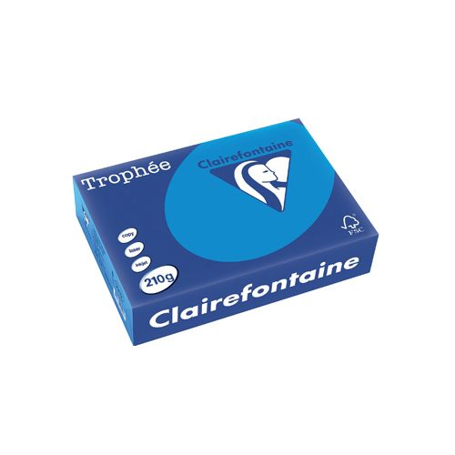 Clairefontaine Papier Clairefontaine Trophée Intens A4, 210 g, 250 vel, turkoois