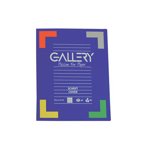 Gallery Gallery schrift, ft 16,5 x 21 cm, geruit 5 mm, 72 bladzijden