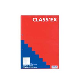 Class'ex cursusblok, geruit 5 mm, blok van 100 vel